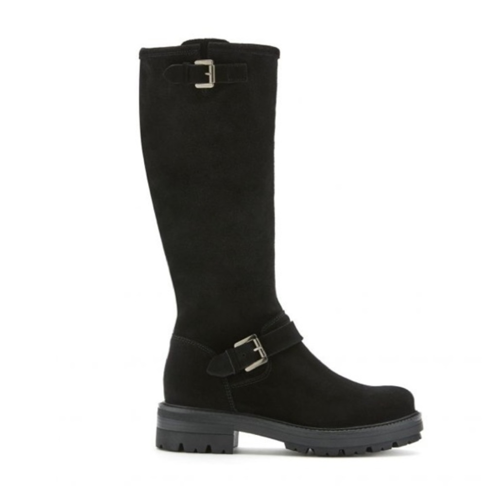 La CANADIENNE Carson Black Suede Tall Riding Boots